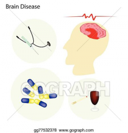 Vector Stock - Brain disease concept with disease treatment ...