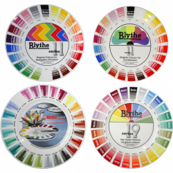Set of 4 Artist Paint Color Salesman Sample Pottery Plates Vintage ...