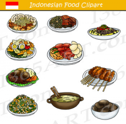 Indonesian Food Clipart Set