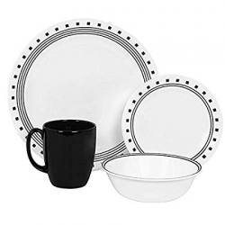 Amazon.com: Dinnerware Set. 16 Piece Round Dinner Dish Kit ...