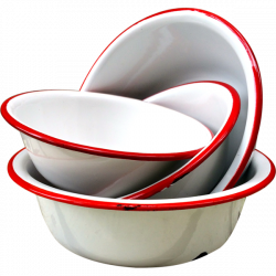 vintage enamelware bowls - I still have one of these that I use ...
