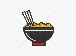 Dish Clipart Meal Time - Fried Rice Bowl Icon #1104046 ...