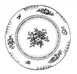 Free vintage clip art image: Vintage plates and dishes ...