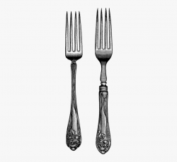 Dish Clipart Plate Silverware - Fancy Fork And Knife Png ...