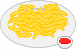 Clipart - French Fries Plate