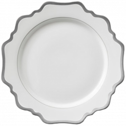 Wholesale Unique 10.5 Inch Silver Rim Ceramic Dinner Plates Fine ...