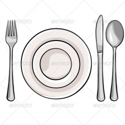Cutlery: Fork, Plate, Knife, Spoon | Graphics in 2019 ...
