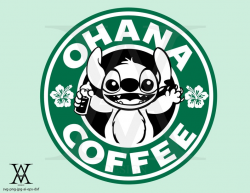 Ohana coffee, disney, clipart, vector. INSTANT DOWNLOAD,  svg-png-eps-dxf-ai-jpg