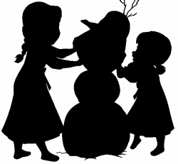 Frozen silhouette - children Elsa and Anna | Silhouettes | Pinterest ...