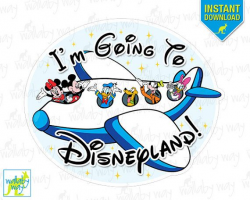 I'm Going to Disneyland! Mickey Airplane Printable Iron On ...