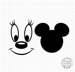 Cute Disney Svg Dxf Minnie Mouse Face Svg Disney Clipart Svg Design Minnie  Svg Disney Shirt Svg Commercial Use Svg Dxf Disney Iron On Design