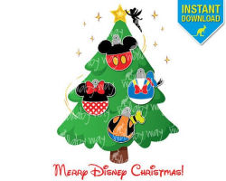 Disney Christmas Tree Printable Iron On Transfer or use as ...