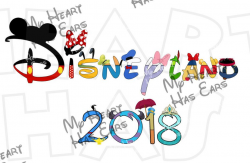 Disneyland 2018 in character word text INSTANT DOWNLOAD ...