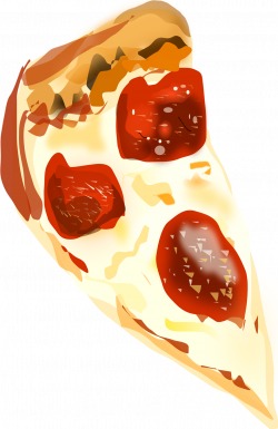 Drawn pizza pizza slice - Pencil and in color drawn pizza pizza slice