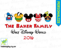 Disney Family Vacation Fab 5 Printable Iron On Transfer or ...