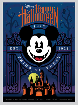 Disney Halloween Illustration | Posters | Disneyland ...