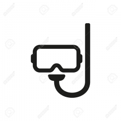 The scuba mask icon. Diving symbol. Flat » Clipart Station