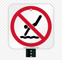 Diving Clipart Competitive Swimming - No Diving Warning Sign ...