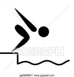 Clip Art - Swimming sign. Stock Illustration gg59568817 ...