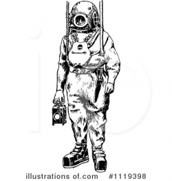 Diver Clipart #1119398 - Illustration by Prawny Vintage