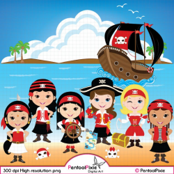 Ethnic diversity Girl Pirate Clipart, Pirate Clip Art, Pirate Digital  Clipart, Pirate Girl Clipart, Pirate party Clipart, Pirate birthday