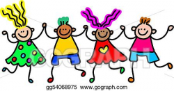 Stock Illustration - Happy kids. Clipart Drawing gg54068975 ...