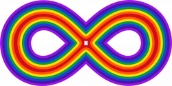 Clipart - Rainbow Infinity Symbol