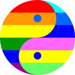 Clipart - Rainbow Yin-Yang