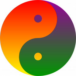 Clipart - Rainbow Blend Yin-Yang