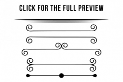 16 Simple Page Dividers Clipart, Wedding Clipart, Border Graphics ...