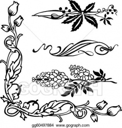 Vector Stock - Art nouveau corners and dividers. Clipart ...