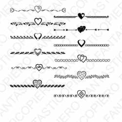 Dividers Valentine's day, Wedding and love SVG files for Silhouette Cameo  and Cricut. Dividers clipart PNG transparent included.