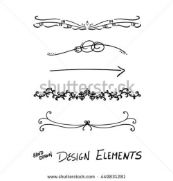 abstract vector design elements, set of beautiful fancy ...