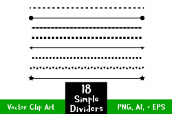 18 Simple Shape Line Dividers