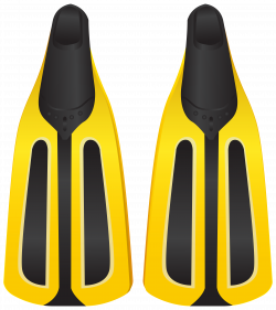 Yellow Diving Fins PNG Clip Art - Best WEB Clipart