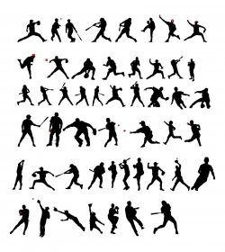 16 Baseball Player Diving Silhouette Vector Image - Clip Art ...