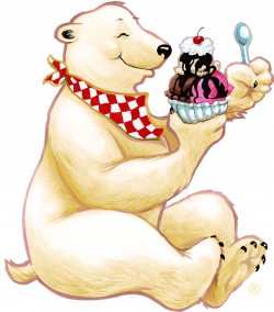 Polar bear eating a Herrell's® ice cream sundae | Visit the Pioneer ...