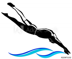 swimmer athlete sports logo - Buy this stock vector and ...