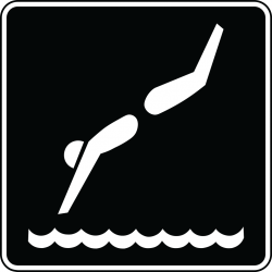 Diving, Black and White | ClipArt ETC