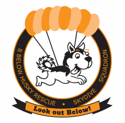 8 Below Husky Skydive - Squadron badge themed vector design