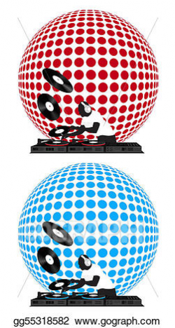 Vector Art - Disco ball and dj. Clipart Drawing gg55318582 ...