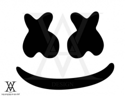 Dj marshmello, face, silhouette, clipart, vector. INSTANT DOWNLOAD,  svg-png-eps-dxf-ai-jpg