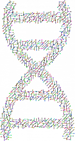 Clipart - Prismatic Molecular DNA Helix