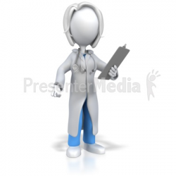 Female Doctor or Nurse With Clipboard - Medical and Health ...