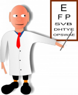 Doctor doing a eyes test Vector | Free Download - Clip Art ...