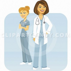 Female Medical Team Cartoon Doctor and Nurse – Clip Art ...
