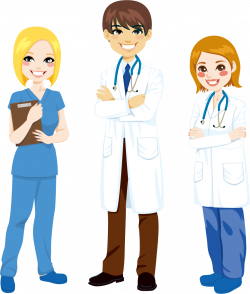 Nursing Cartoon Stock photography Clip art - Male and female doctors ...