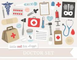 Medical Clipart, Doctor Clip Art, First Aid Kit Clipart, Nurse Clipart,  Clipboard Clipart, Cute Digital Graphic Design Small Commercial Use