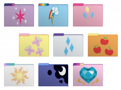 My Little Pony FIM Set 1 Computer Folder Icons by soraxcloud ...