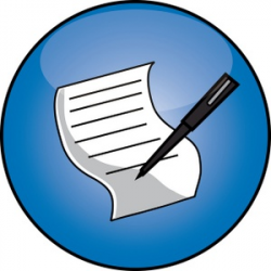 Pen and paper clipart image signing a document or report ...